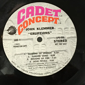 John Klemmer : Eruptions (LP, Album, Promo)