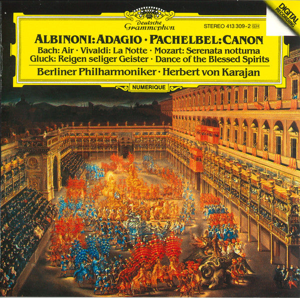 Albinoni* · Pachelbel* / Bach* · Vivaldi* · Mozart* / Gluck* / Berliner Philharmoniker · Herbert von Karajan : Albinoni: Adagio · Pachelbel: Canon / Bach: Air · Vivaldi: La Notte · Mozart: Serenata Notturna / Gluck: Reigen Seliger Geister = Dance Of The Blessed Spirits (CD, Album, Pol)