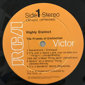 The Friends Of Distinction : Highly Distinct (LP, Album, Hol)