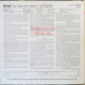 Monk* : Big Band And Quartet In Concert (LP, Album, Mono, Ter)