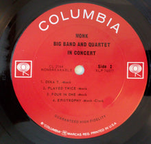 Load image into Gallery viewer, Monk* : Big Band And Quartet In Concert (LP, Album, Mono, Ter)
