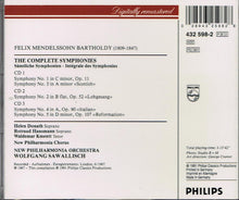 Laden Sie das Bild in den Galerie-Viewer, Mendelssohn* - New Philharmonia Orchestra, Wolfgang Sawallisch : Sämtliche Sinfonien (3xCD, Album, Comp, RE, RM)
