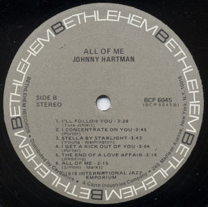 Johnny Hartman : All Of Me (LP, RE)