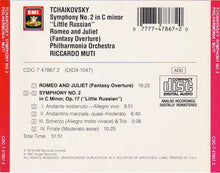 Charger l&#39;image dans la galerie, Tchaikovsky*, Muti* : Symphony No. 2 in C minor, Romeo &amp; Juliet (CD, Album)
