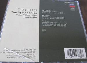 Sibelius* / Wiener Philharmoniker, Lorin Maazel : The Symphonies (3xCD, Comp, RE)