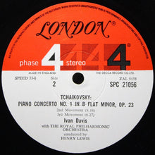 Charger l&#39;image dans la galerie, Tchaikovsky* / Ivan Davis (2), Henry Lewis, The Royal Philharmonic Orchestra* : Piano Concerto No. 1 In B Flat Minor (LP, Gat)
