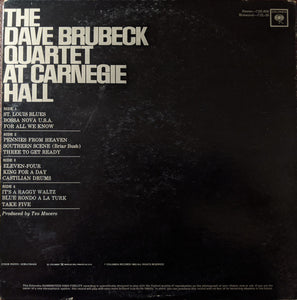 The Dave Brubeck Quartet : At Carnegie Hall (2xLP, Album, Mono, Gat)