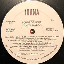 Charger l'image dans la galerie, Anita Ward : Songs Of Love (LP, Album, Promo)
