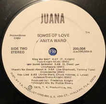 Charger l'image dans la galerie, Anita Ward : Songs Of Love (LP, Album, Promo)
