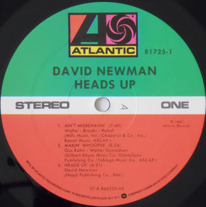 David Newman* : Heads Up (LP, Album)