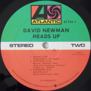 David Newman* : Heads Up (LP, Album)