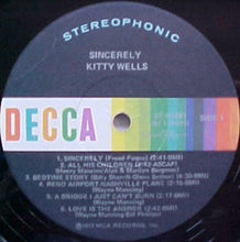 Load image into Gallery viewer, Kitty Wells : Sincerely (LP, Club)

