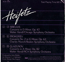 Charger l'image dans la galerie, Sibelius* · Prokofiev* · Glazunov* – Heifetz* : Concertos (CD, Comp, RM)
