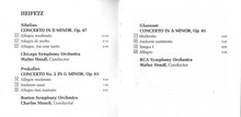 Charger l'image dans la galerie, Sibelius* · Prokofiev* · Glazunov* – Heifetz* : Concertos (CD, Comp, RM)
