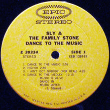 Laden Sie das Bild in den Galerie-Viewer, Sly &amp; The Family Stone : Dance To The Music (LP, Album, RE, Ter)
