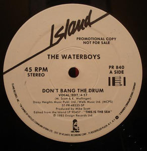 The Waterboys : Don't Bang The Drum (12", Single, Promo)