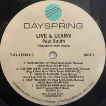 Load image into Gallery viewer, Paul Smith (22) : Live &amp; Learn (LP, Album, Ele)
