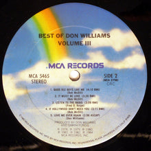 Load image into Gallery viewer, Don Williams (2) : Best Of Don Williams Volume III (LP, Comp, CRC)
