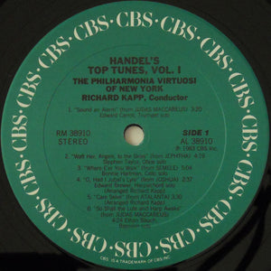 Philharmonia Virtuosi of New York*, Richard Kapp : Mr. George F. Handel's Top Tunes (LP)