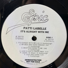Laden Sie das Bild in den Galerie-Viewer, Patti LaBelle : It's Alright With Me (LP, Album, Promo)
