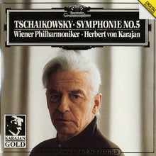 Laden Sie das Bild in den Galerie-Viewer, Tschaikowsky* - Wiener Philharmoniker · Herbert von Karajan : Symphonie No.5 (CD, Album, RE, RM, Gol)
