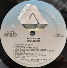 Charger l'image dans la galerie, Paul Davis (3) : Cool Night (LP, Album, Mon)
