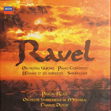 Load image into Gallery viewer, Ravel*, Pascal Rogé, Orchestre Symphonique De Montréal, Charles Dutoit : Orchestral Works - Piano Concertos (4xCD, Comp, 4 C)
