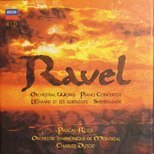 Ravel*, Pascal Rogé, Orchestre Symphonique De Montréal, Charles Dutoit : Orchestral Works - Piano Concertos (4xCD, Comp, 4 C)