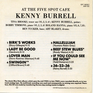 Kenny Burrell With  Art Blakey : On View At The Five Spot Cafe (CD, Album, RE)