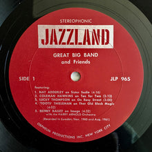 Load image into Gallery viewer, Nat Adderley, Coleman Hawkins, Lucky Thompson, The Harry Arnold Orchestra* : Great Big Band And Friends (LP, Album)
