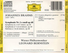 Charger l&#39;image dans la galerie, Brahms*, Wiener Philharmoniker · Leonard Bernstein : Symphonie No. 1 (CD, Album, RE)
