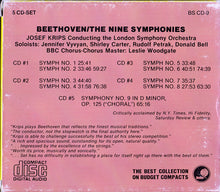 Load image into Gallery viewer, Beethoven* - Josef Krips Conducting The London Symphony Orchestra : The Nine Symphonies (Box, Comp + 5xCD)
