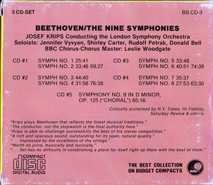 Beethoven* - Josef Krips Conducting The London Symphony Orchestra : The Nine Symphonies (Box, Comp + 5xCD)