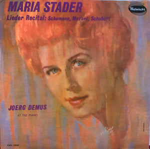 Maria Stader, Joerg Demus* : Lieder Recital: Schumann, Mozart, Schubert (LP, Mono)