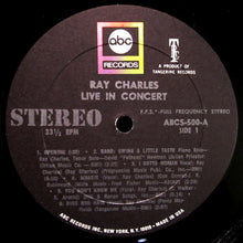 Charger l'image dans la galerie, Ray Charles : Ray Charles Live In Concert (LP, Album, RE)
