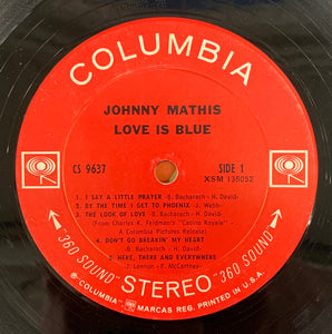 Johnny Mathis : Love Is Blue (LP, Album, Ter)