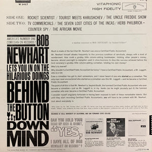 Bob Newhart : Behind The Button-Down Mind Of Bob Newhart (LP, Album, Mono, Res)