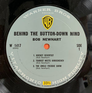 Bob Newhart : Behind The Button-Down Mind Of Bob Newhart (LP, Album, Mono, Res)