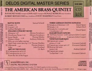 American Brass Quintet : Plays Renaissance, Elizabethan And Baroque Music (CD, Album)