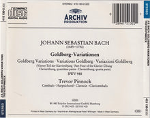 Charger l&#39;image dans la galerie, Trevor Pinnock, J.S. Bach* : Goldberg-Variationen (CD, Album, RE, Pol)
