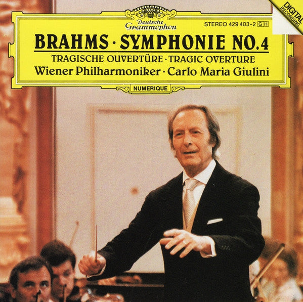 Brahms* • Wiener Philharmoniker • Carlo Maria Giulini : Symphonie No. 4 / Tragische Ouvertüre = Tragic Overture (CD, Album)