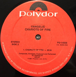 Vangelis : Chariots Of Fire (LP, Album, 53 )