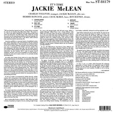 Laden Sie das Bild in den Galerie-Viewer, Jackie McLean : It's Time! (LP, Album, RE, 180)
