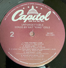Charger l'image dans la galerie, Nat King Cole : Unforgettable (LP, Album, RE, Mar)
