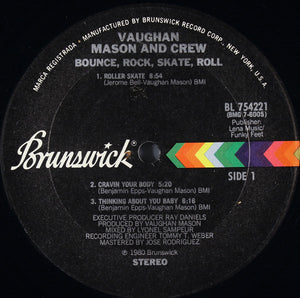 Vaughan Mason And Crew* : Bounce, Rock, Skate, Roll (LP, Album, Pit)