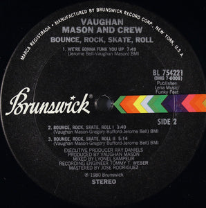 Vaughan Mason And Crew* : Bounce, Rock, Skate, Roll (LP, Album, Pit)