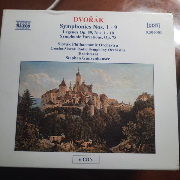 Antonín Dvořák, Slovak Philharmonic Orchestra, Slovak Radio Symphony Orchestra, Stephen Gunzenhauser : Symphonies Nos. 1 - 9 / Legends Op. 59, Nos. 1 - 10 / Symphonic Variations, Op. 78 (6xCD + Box)