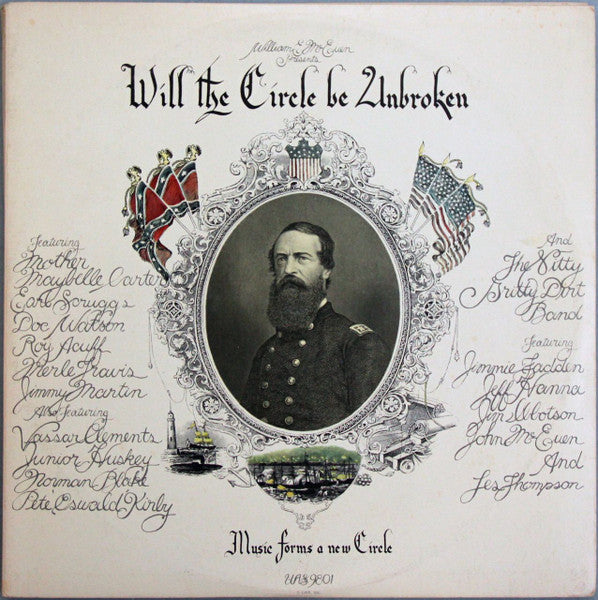 The Nitty Gritty Dirt Band* Featuring Mother Maybelle Carter*, Earl Scruggs, Doc Watson, Roy Acuff, Merle Travis, Jimmy Martin Also Featuring Vassar Clements, Junior Huskey, Norman Blake (2), Pete 'Oswald' Kirby : Will The Circle Be Unbroken (3xLP, Album, RP, Ter)