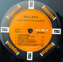 Laden Sie das Bild in den Galerie-Viewer, John Coltrane Quartet* : Ballads (LP, Album, RE, 180)
