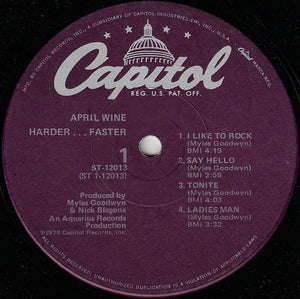 April Wine : Harder ..... Faster (LP, Win)